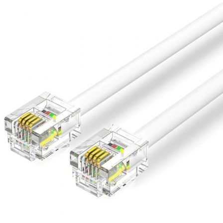 CABLE DE TELEFONO 6P4C BLANCO 3 M VENTION CABLE DE TELEFONO 6P4C BLANCO 3 M VENTION